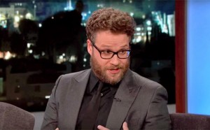 Seth Rogen telling Jimmy Kimmel about eating mushrooms