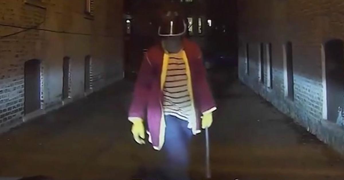 University of Chicago Student Brandishing Stake Pole Shot by Campus Police