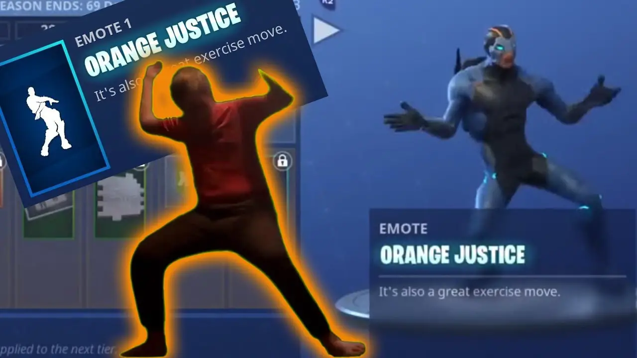 Youtube fortnite orange justice dance