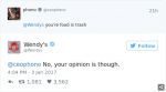 Wendy's Twitter clapbacks