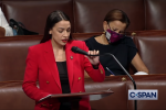 Alexandria Ocasio-Cortez speaking at the House of Representatives