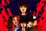 Who knows what the summer has in store for our "Stranger Things" heroes. (Illustration via Erik Ojo)