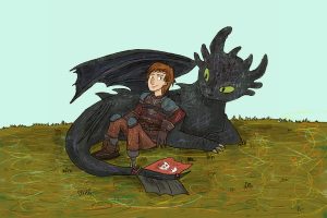 The third installment of the "How To Train Your Dragon" trilogy may be the most emotional yet. (Illustration via Kell Kitsch, Deakin University)