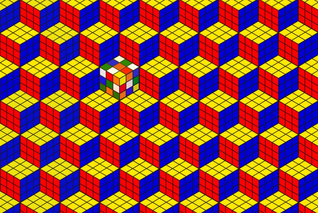 While cubing is considered a hobby, it taught me many life lessons. (Illustration via Yunyi Dai, Maryland Institute)