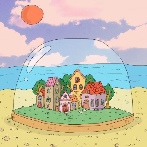 isolated summer town