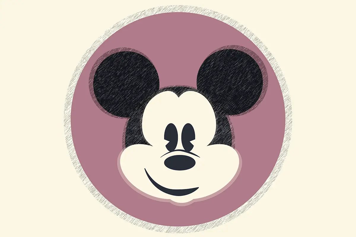 Illustration of Mickey Mouse by Natasha McDonald on article about Disney World