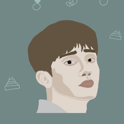 Illustration by Anastasia Willard of Chen from EXO