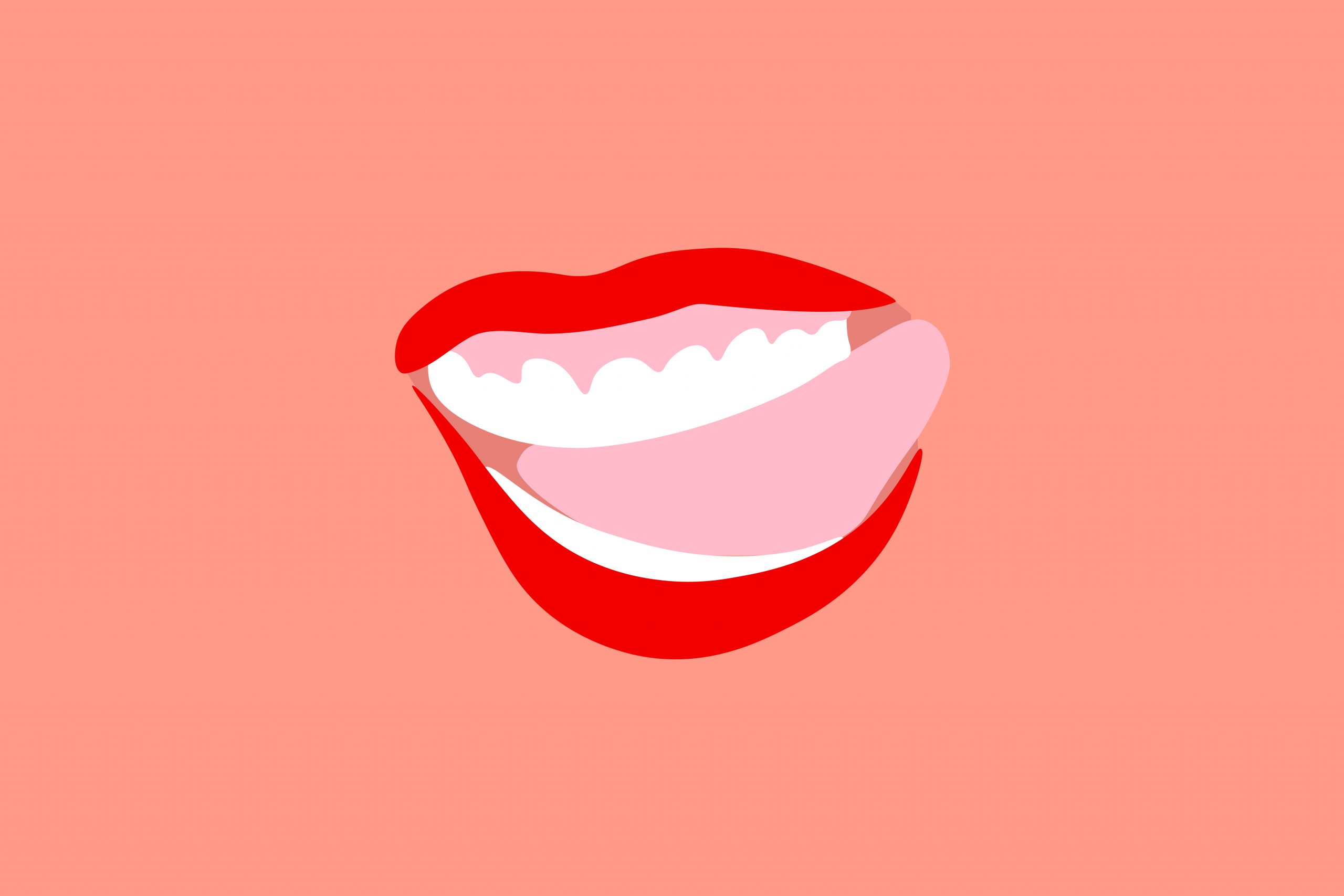 Illustration of the mouth of Miley Cyrus
