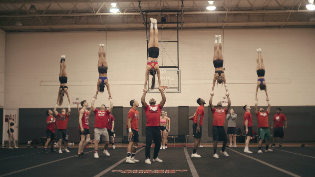 Scene from Netflix show Cheer