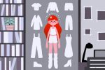 illustration of woman surrounded by clothes that reflect a philosophy of minimalism