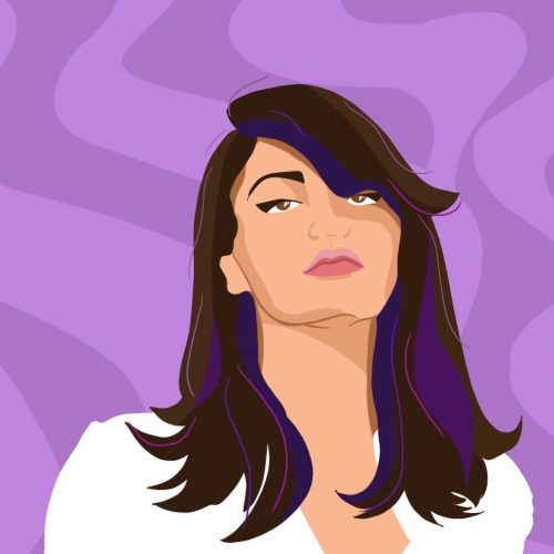 Illustration by Sarah Yu of Rebecca Black