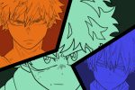 Illustration by Drew Parrott of anime characters