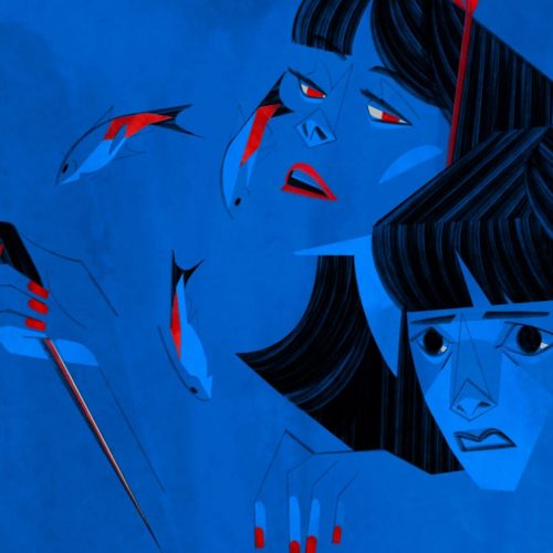 Illustration by Francesca Mahaney of a the Mima from Perfect Blue