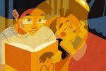 Cartoon image of a man in bed in article about young adult literature