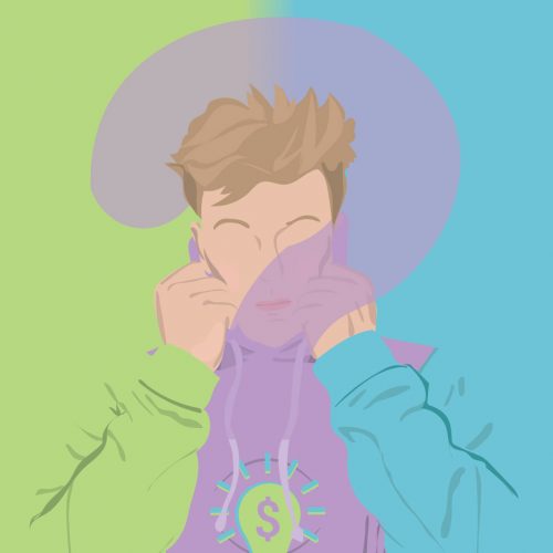 Illustration by Maya Vargas of Jake Paul