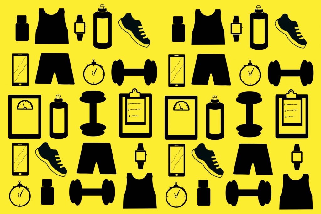 icons of things you might find in a gym