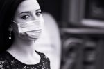 Woman wearing a face mask