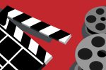 In an article about the We Are One film festival, an illustration by Diana Egan of two film reels and a slate board