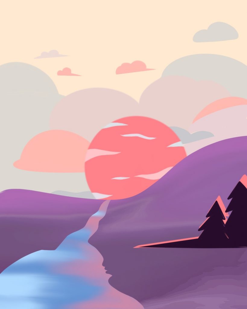 In an article about the Sunrise Movement, an illustration by Ash Ramirez of a sunrise