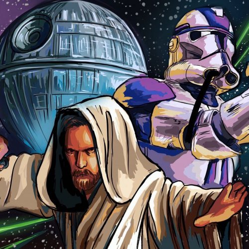 Illustration by Sydney Sabotta of Star Wars characters