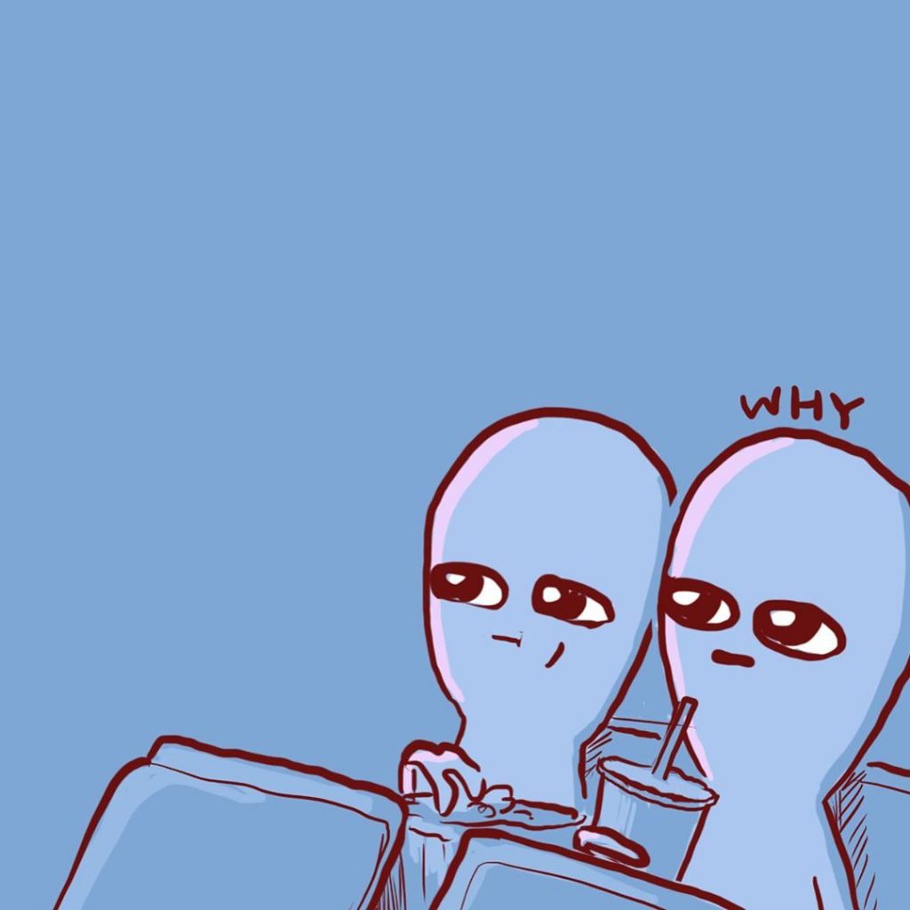 In an article about comic artists, an frame from the comic Strange Planet