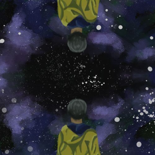 Illustration by Diana Egan of a scene from the Netflix series Dark