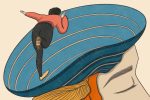 Illustration by June Le in article about long-distance running