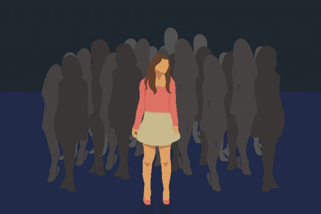 Illustration of being feminine in a "Pick Me Girl" world