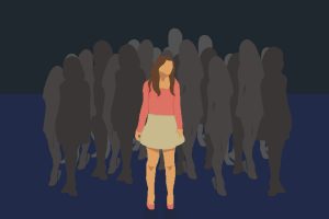 Illustration of being feminine in a "Pick Me Girl" world
