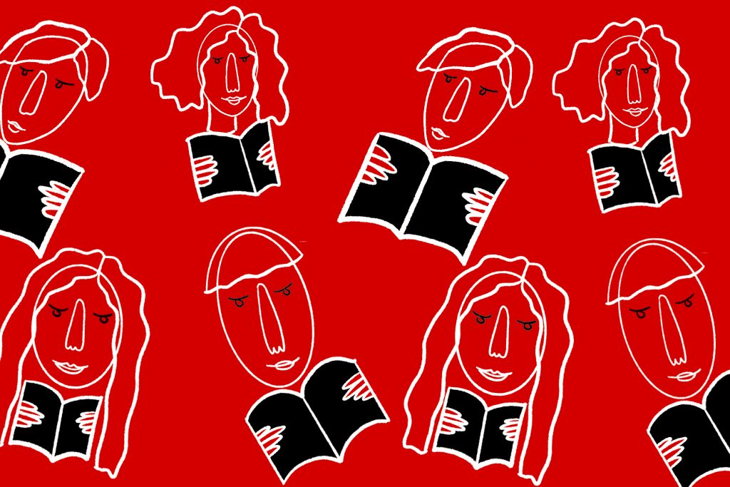 Illustration by Sezi Kaya in article on BookTube