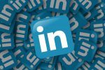 LinkedIn logo on a background of other LinkedIn logos
