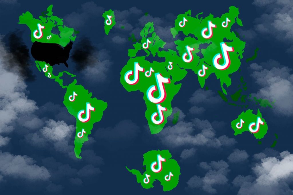 Illustration by Ash Ramirez of a TikTok map