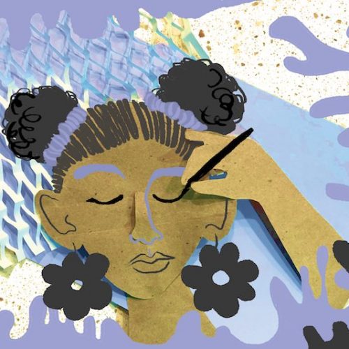 Illustration of the use of black-owned makeup brands.