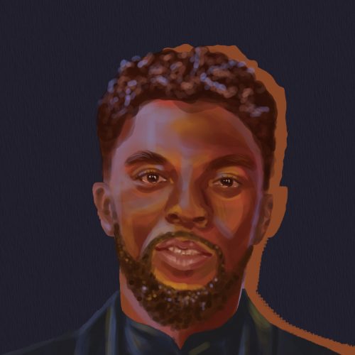 Illustration of Chadwick Boseman