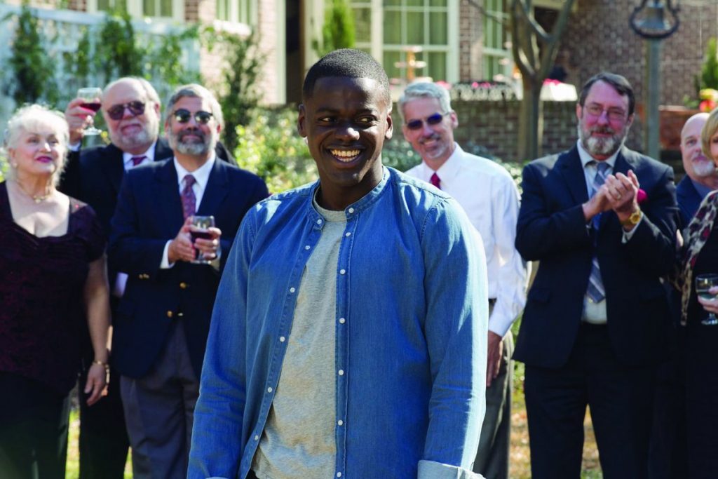 In an article about The Scaredy Cats Horror Show podcast, a shot from horror movie Get Out