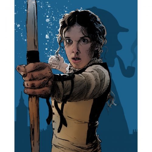 Illustration by Marcus Escobar for an article on Enola Holmes