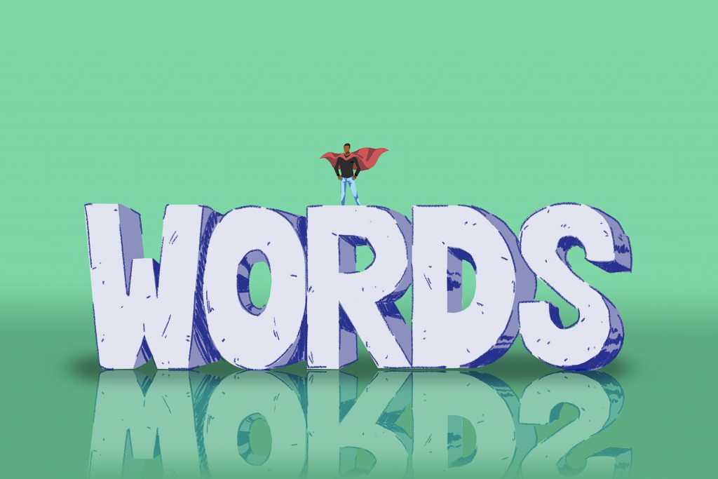 "Wordslut" and language. (Illustration by Mel Quagrainie, Columbia College Chicago)