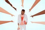 An image for an article about simp culture. Illustrated by Adam Lee.