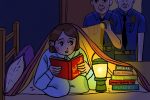 Illustration by Marlowe Pody for an article on Banned Books Week