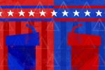 Presidential debate. (Illustration by Eri Iguchi, Minneapolis College of Art and Design)