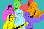 An illustration of the virtual band Gorillaz