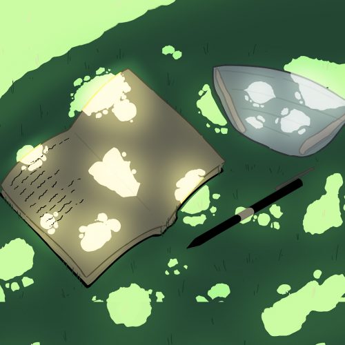 Illustration by Melchisedech Quagrainie for an article about reading poetry during a pandemic 