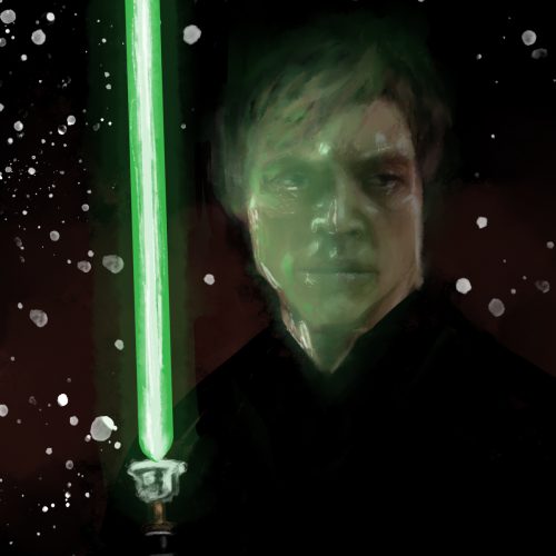 An illustration of Luke Skywalker for an article on Star Wars: Galaxy of Heroes.