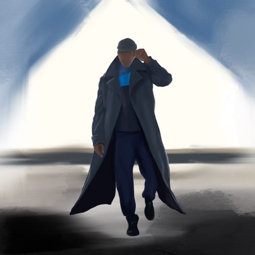 In an article about Lupin, an illustration of the main character