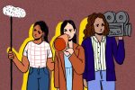 Illustration by Marlowe Pody for an article on Girls in Film