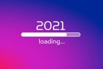 2021 label on a loading bar