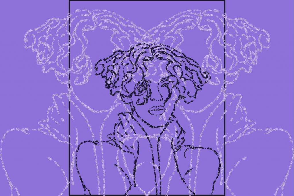Illustration of electro-pop musician, SOPHIE