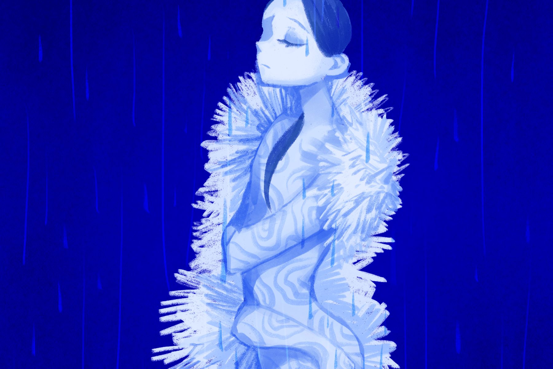 An illustration of Asian pop singer Jolin Tsai for an article about the song Ego-Holic and self-worth. (Illustration by Eri Iguchi, Minneapolis College of Art and Design)