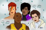 An illustration of celebrities whose premature deaths have ensured grief amongst their fans.