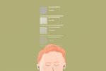 illustration of a person listening to a playlist